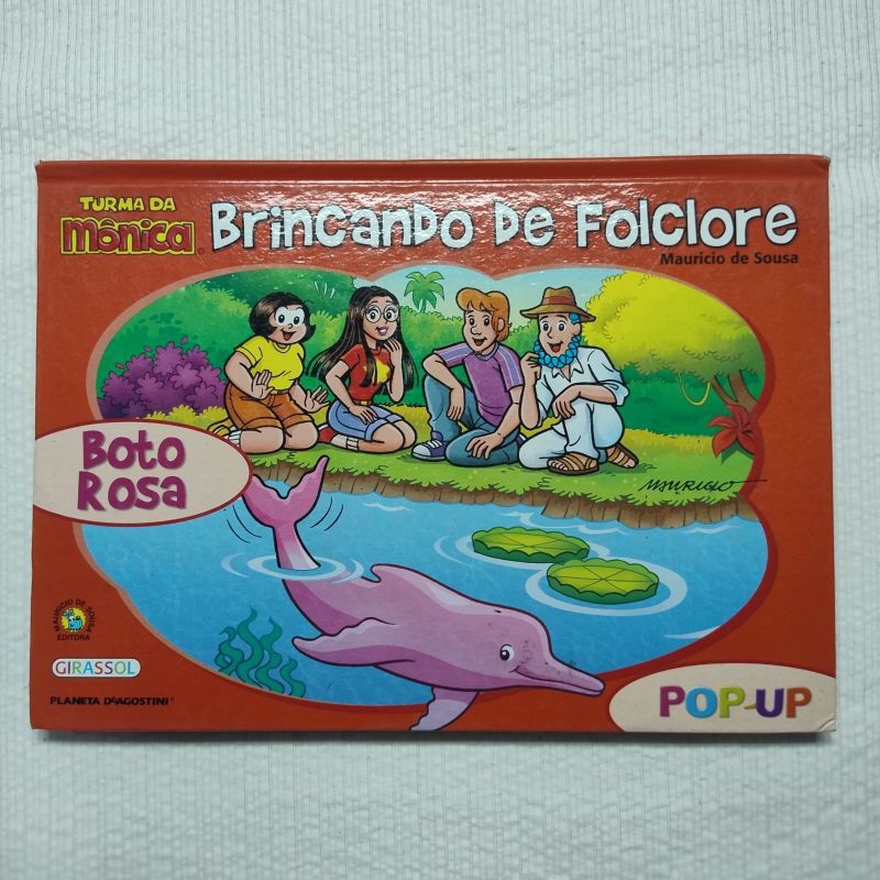Livro Turma da Mônica brincando de folclore Boto Rosa