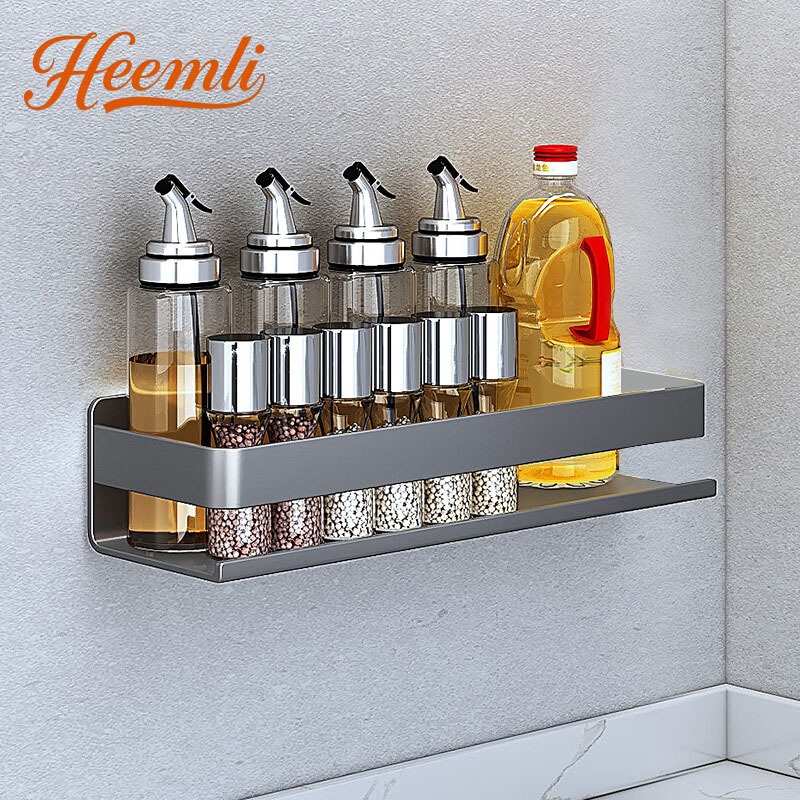 Prateleira de Banheiro Removível Sem Furar Aço Carbono Cinza Pronta Entrega Heemli em Oferta na Shopee