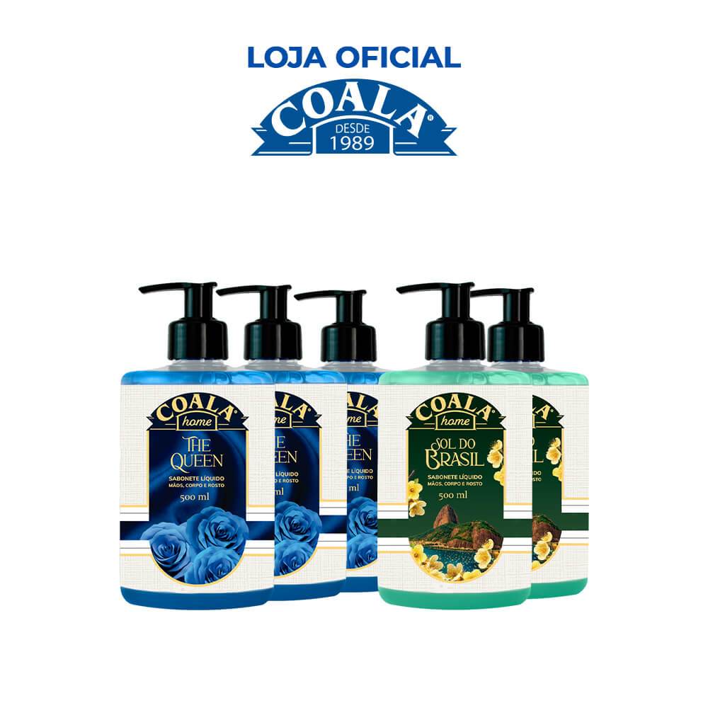 Kit 5 Unidades Sabonete Líquido Coala Home -3 The Queen + 2 Sol do Brasil em Oferta na Shopee