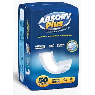 Absorvente Geriátrico Absorv Plus c/50 unidades Pós Parto