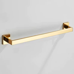 Porta Toalha De Banheiro Inox Quadrado Suporte Toalheiro 40/60cm Preto/Ouro Brilhante/ Ouro fosco/Cromado