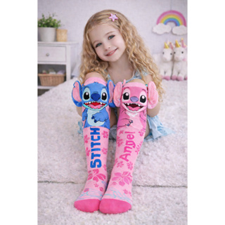Meia Divertida 3d Stitch Angel Personagem Infantil/Criança em Oferta na Shopee