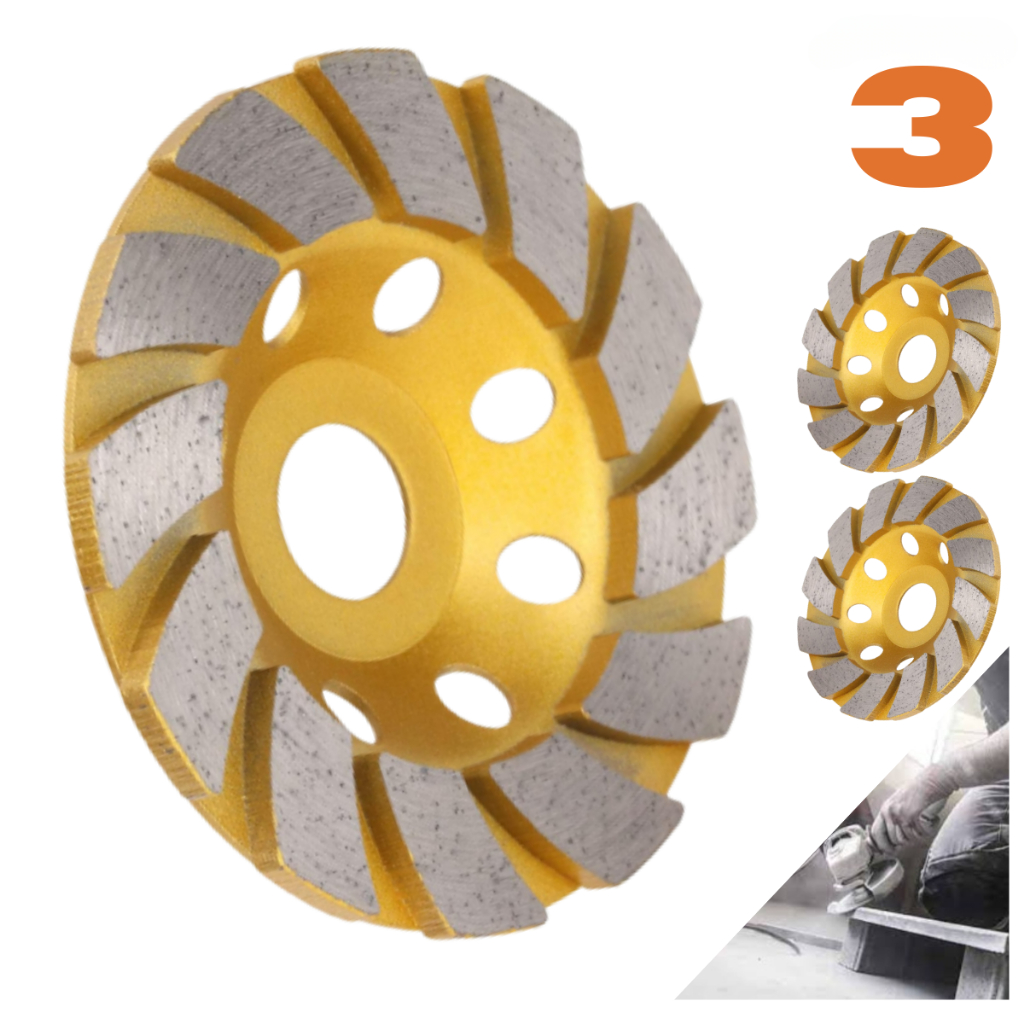 Disco Desbaste Rebolo Diamantado Turbo Alta Durabilidade Uso Seco Wet Profissional 100Mm em Oferta na Shopee