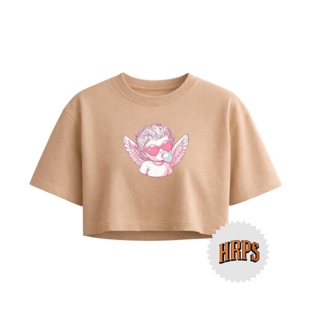 Cropped verão oversized estiloso feminino estampado basico casual tendencia moda feminina T-Shirt verão