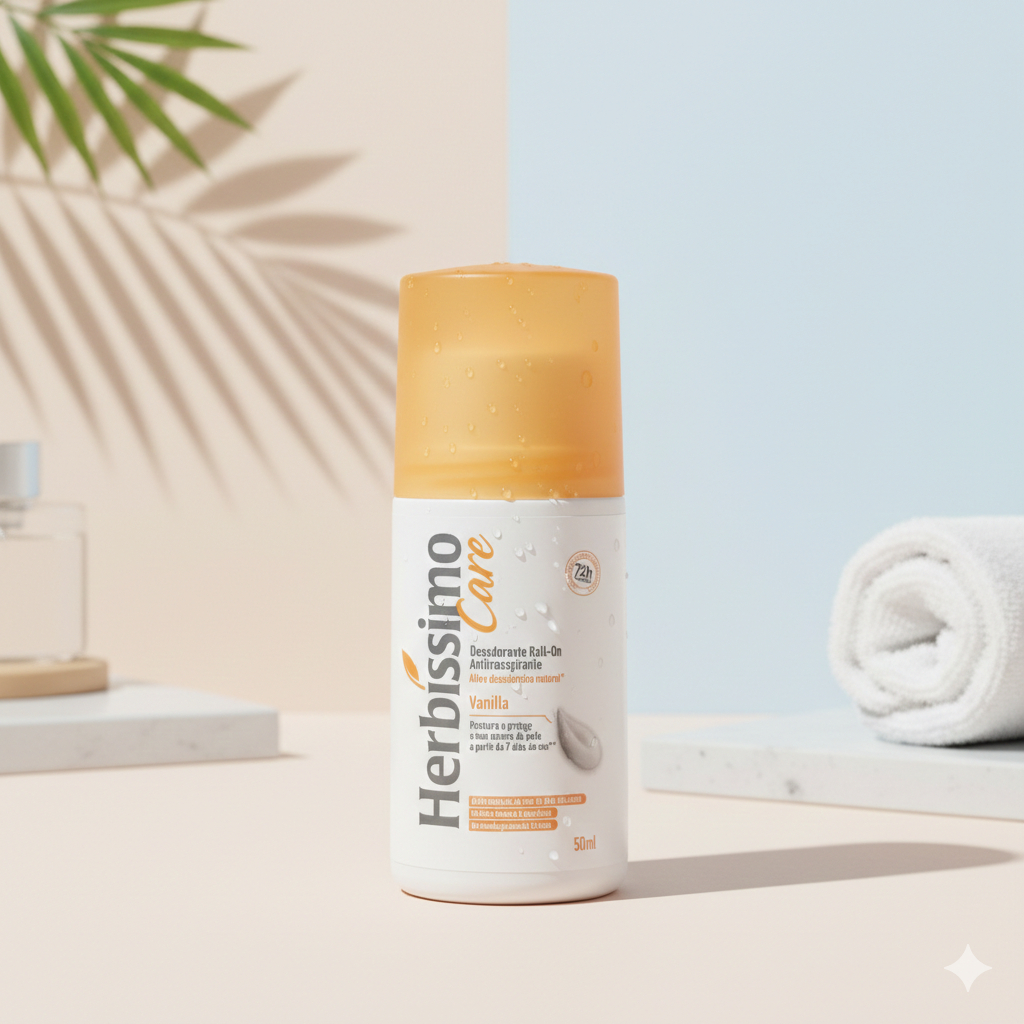 Desodorante Antitranspirante Roll-On Herbíssimo Vanilla 50Ml em Oferta na Shopee