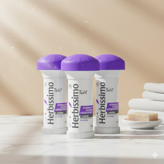 Kit 3 unid - Desodorante Twist Antitranspirante Herbíssimo Lavanda 45g em Oferta na Shopee