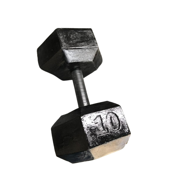 Halter de 10kg - Halter sextavado de cimento - Unidade - Treino em casa