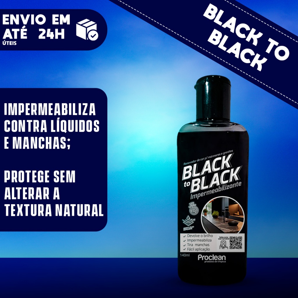 Black to Black Proclean Impermeabilizante para Mármores e Granitos 55128 em Oferta na Shopee