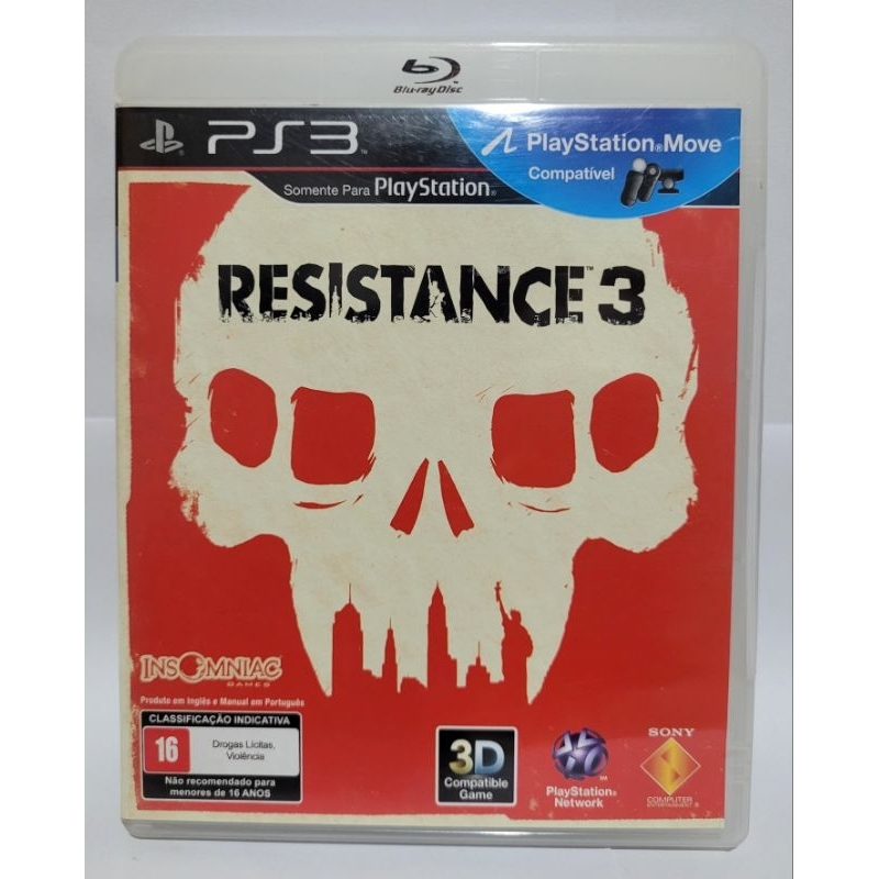 Resistance 3, jogo original para ps3 mídia física, com manual