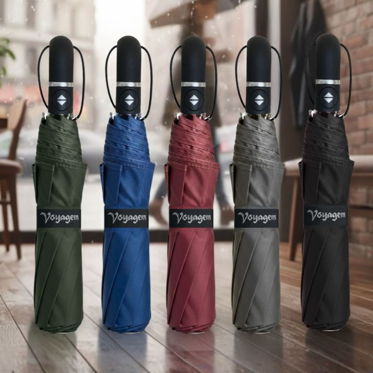 Guarda Chuva Voyagem Automático Primeira Linha Liso Resistente Contra o Vento Grande Tamanho Família