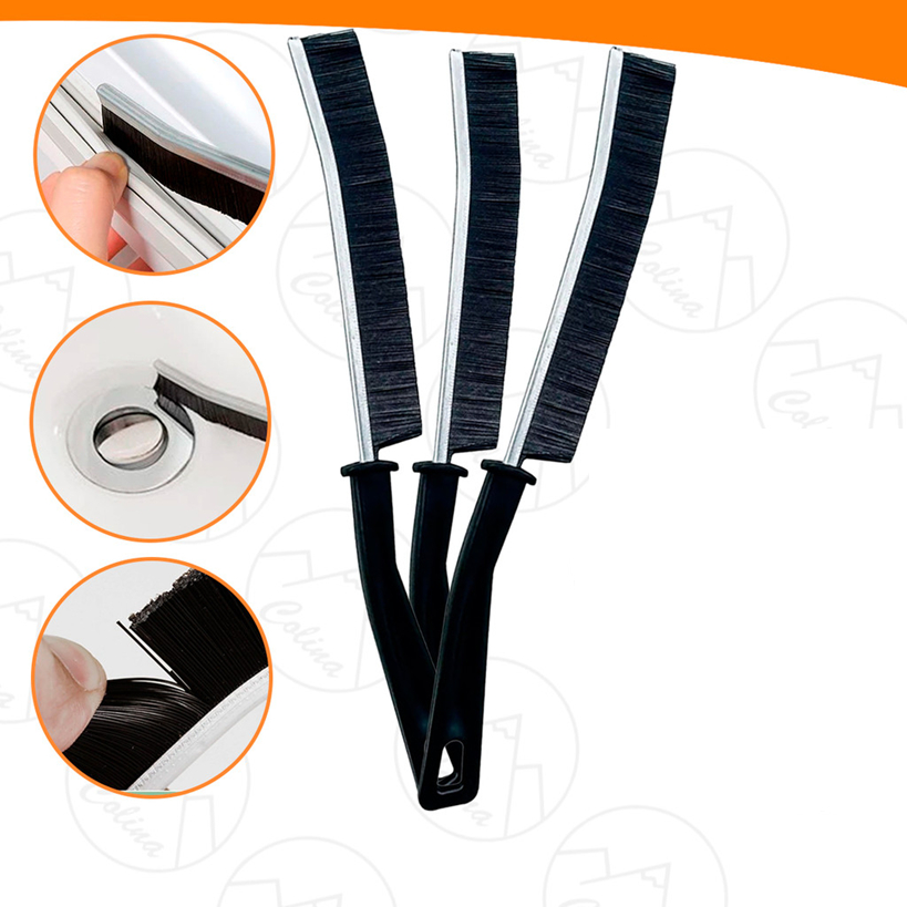 Kit 1 a 3 Escovas De Limpeza Gap Multiuso Universal Para Frestas Janelas Banheiro