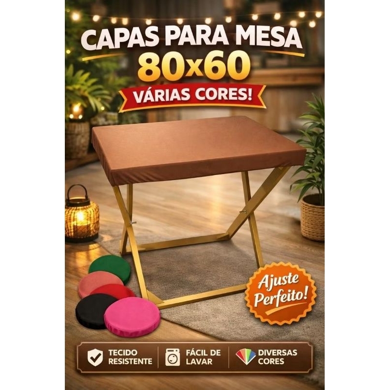 CAPA para mesa 80x60 - Veste fácil em Oferta na Shopee