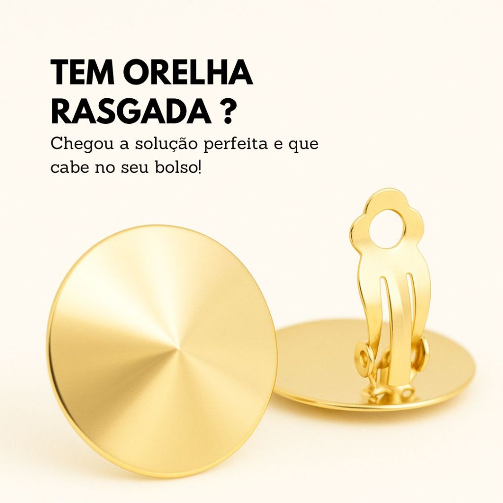 Brinco de Pressão Retrô Chapeu Chinês | Dourado ou Prateado | INDICADO PARA ORELHA RASGADA