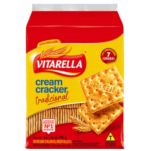 Biscoito Vitarella Cream Cracker Tradicional 350g em Oferta na Shopee