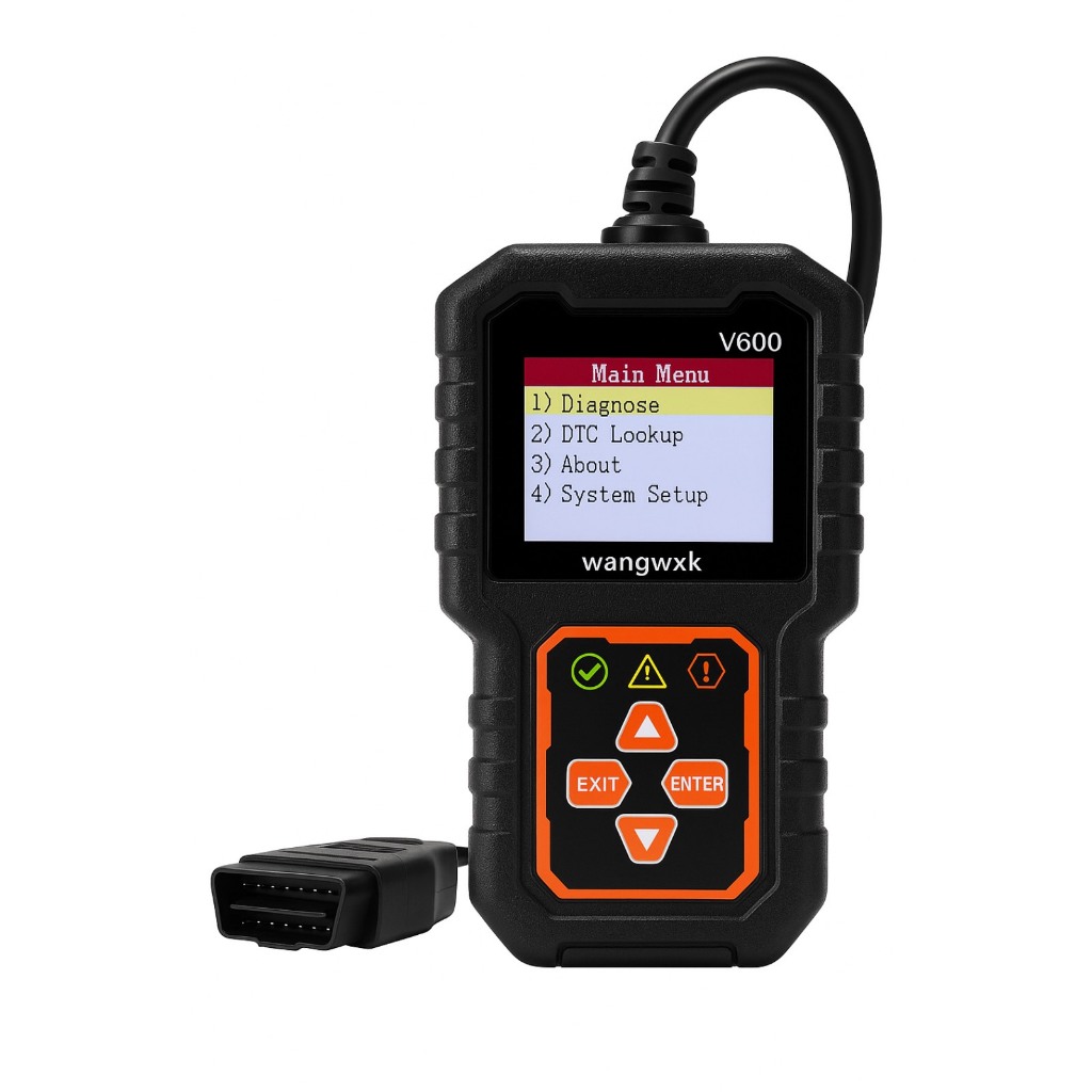 Scanner Automotivo Profissional OBD2 V600 - Apaga erros e Diagnóstico Auto Completo da ECU do Motor