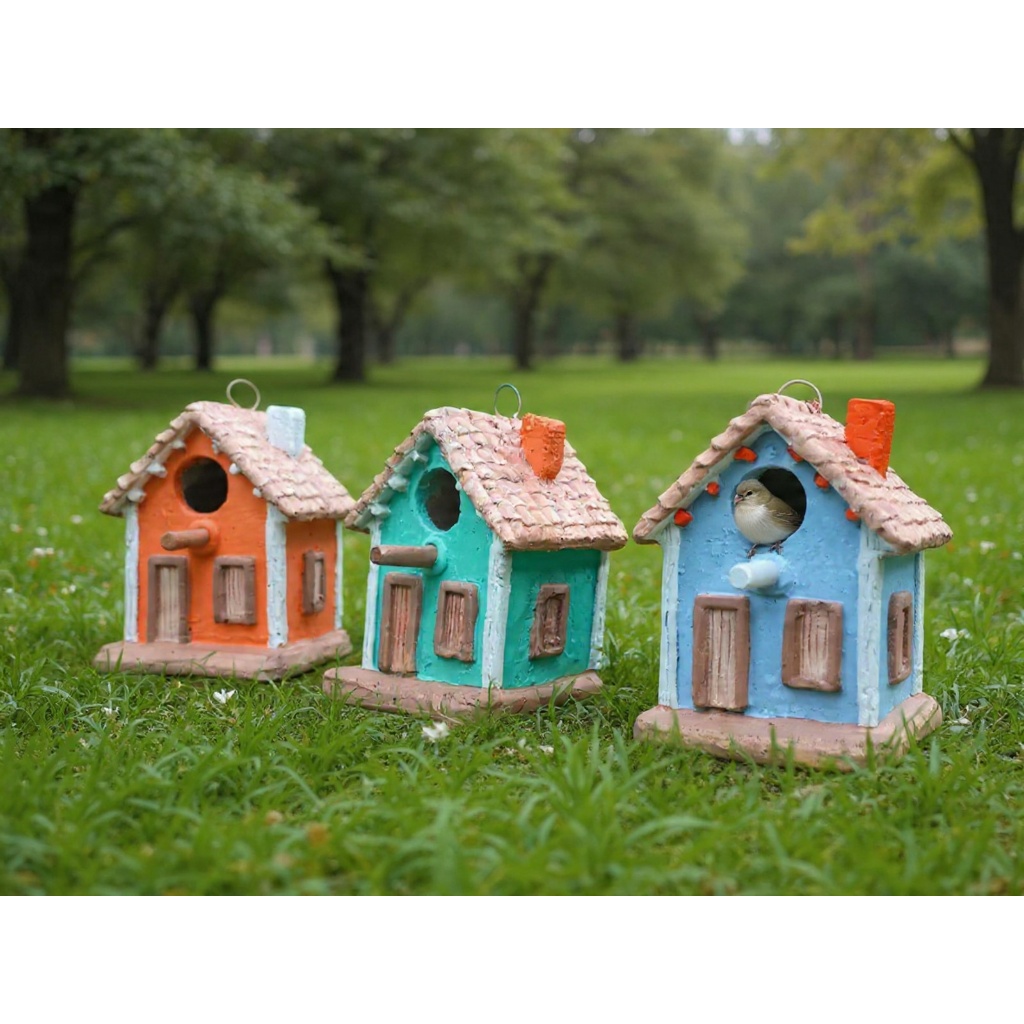 Casinha de passarinho ninho ar livre área externa jardim decoração em Oferta na Shopee