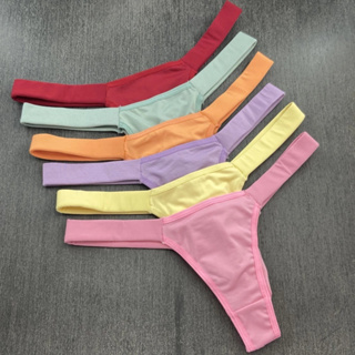 Kit 6 Calcinha Tangas Fio Duplo de Pala Tirinha Colorida em Oferta na Shopee