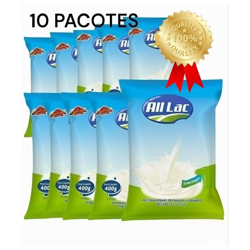 Composto Lácteo Em Pó Sabor Leite - Kit 10 Pacotes Econômico - Rende mais -  Supermercado Bremer em Oferta na Shopee