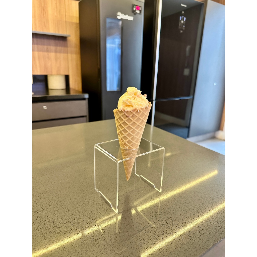 Porta Cone para Sorvete Temaki e Cascão em Acrílico 1 Furo Ideal para Festas e Restaurantes