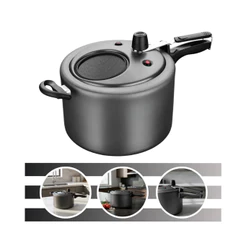 Panela de Pressão Superior Antiaderente 8 Litros Grafite Com Visor de Vidro MTA