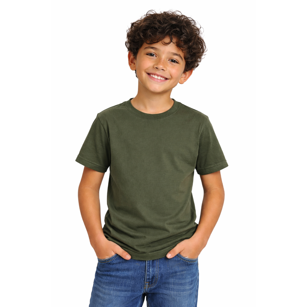 Camiseta básica Tamanho 6 ao 16 anos Infantil Juvenil Diversas Cores Passa Fácil Tecido Premium