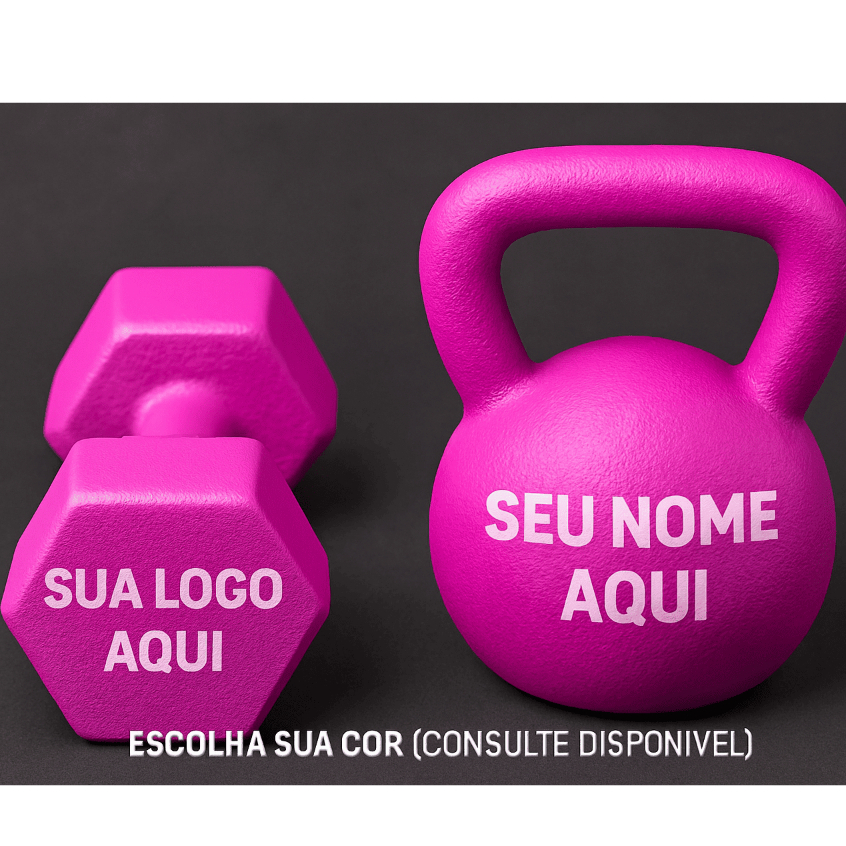 Halteres, Kettlebell e Chaveiro Personalizados – Seu Nome ou Logo Chaveiro Academia