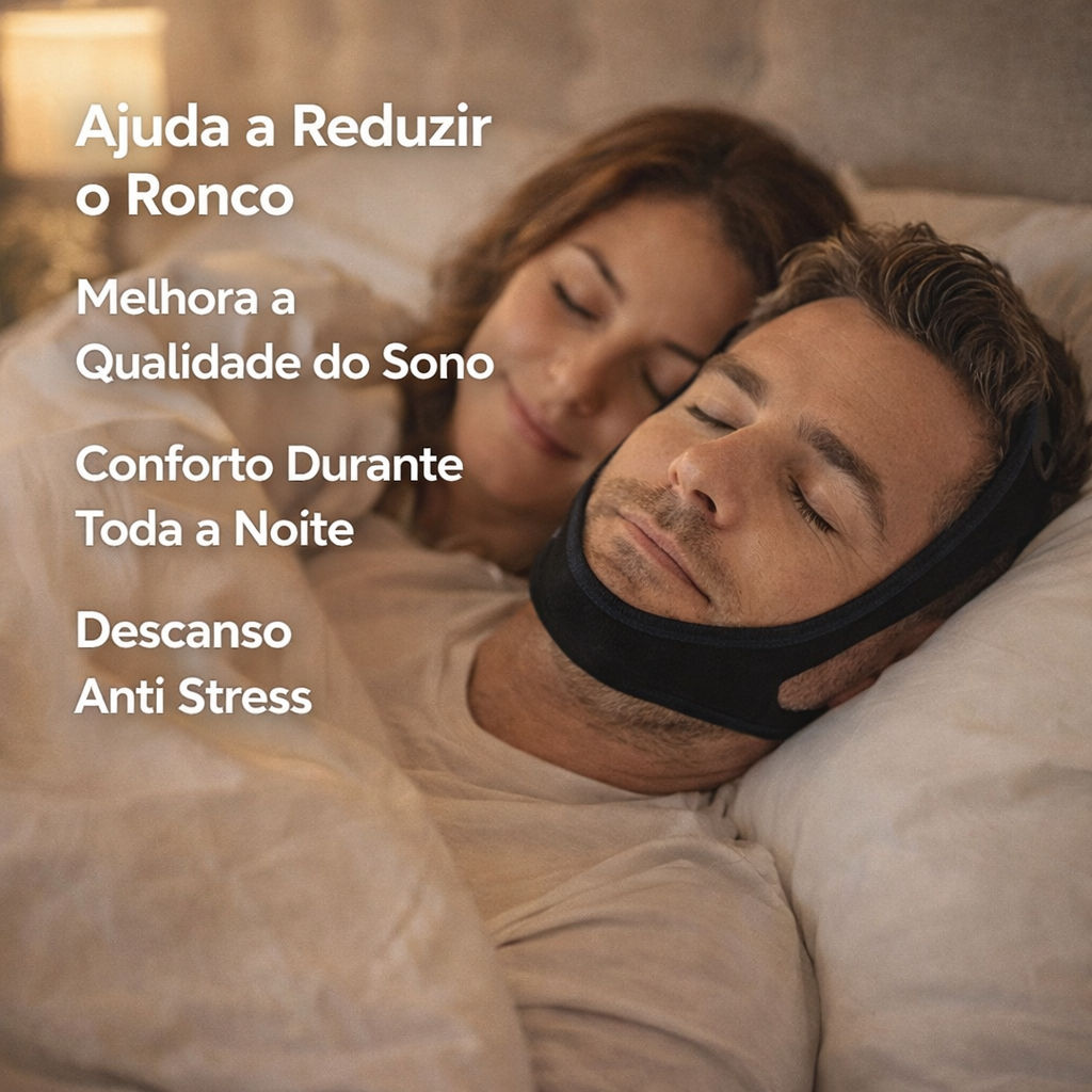 Mascara Faixa Cabeca Ajustavel Anti Ronco DESCANÇO ANTI STREESS CONFORTO QUALIDADE  SONO relaxante