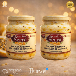Cocada Cremosa Com Geleia de Maracujá 660gr - Recanto da Serra (Monte Seu Kit) em Oferta na Shopee