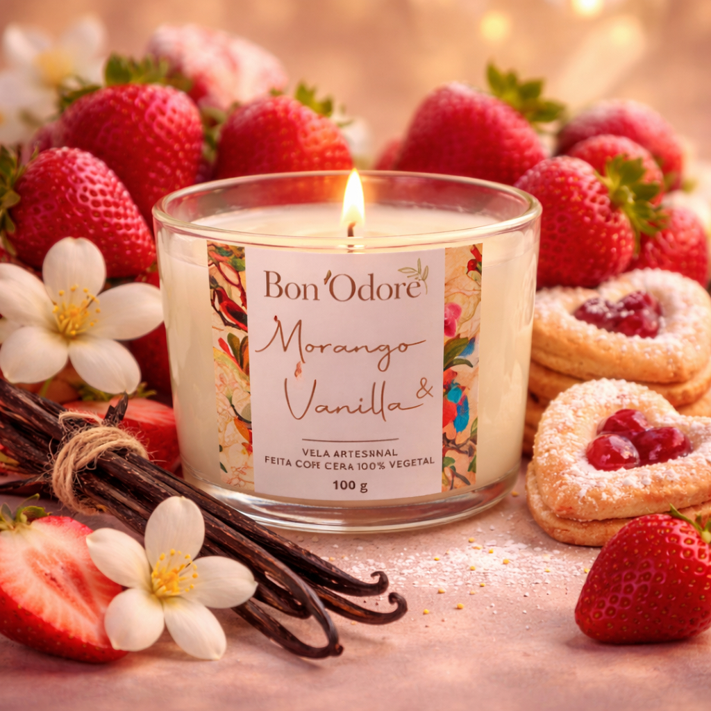 Imagem Vela Aromática Artesanal - Linha PREMIUM - 100 gr - Bon ´Odore Inspirações - 100 % artesanal com Cera de coco Premium