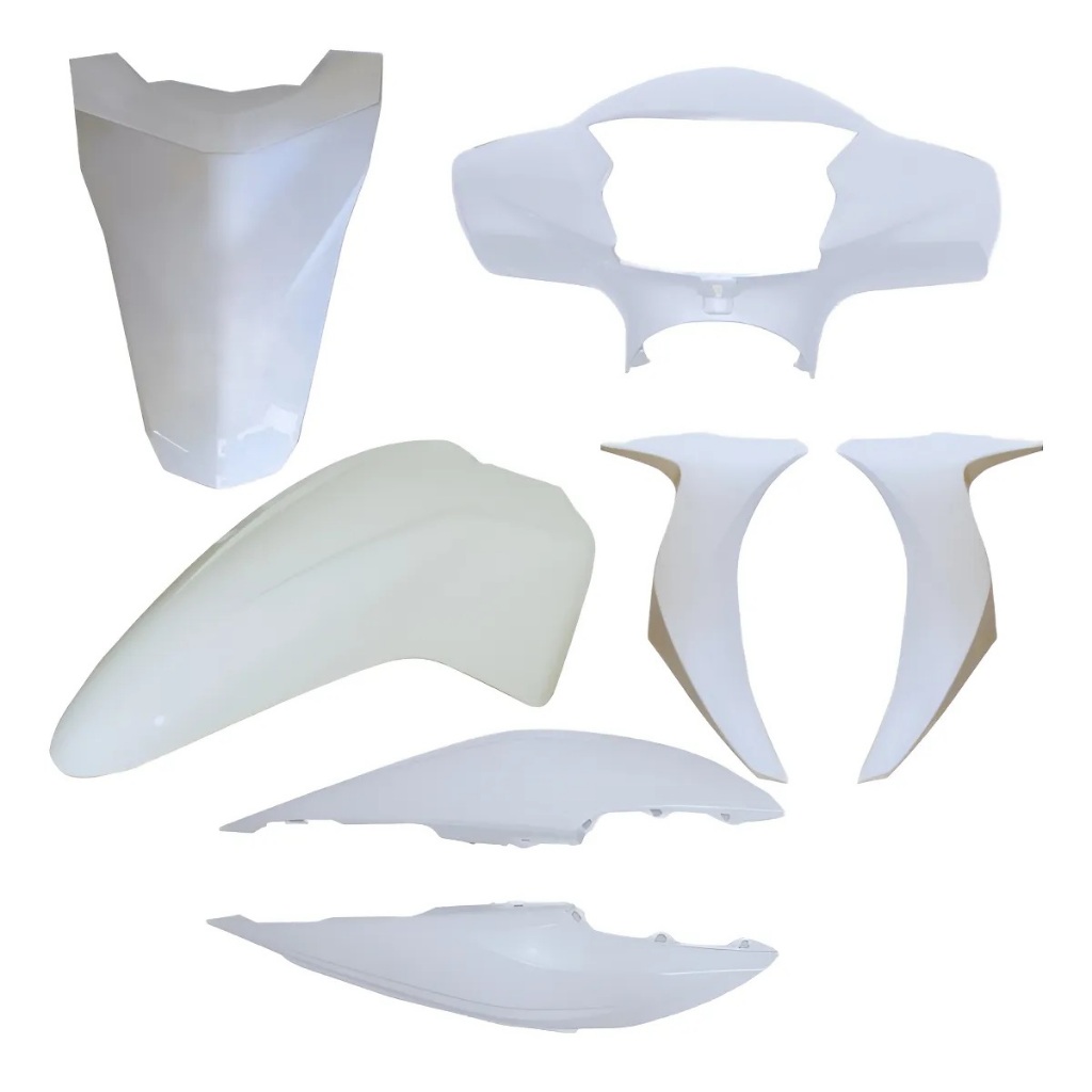 Kit Carenagem Biz 110 2018-2024 Sem Freio Disco Branco - Sportive