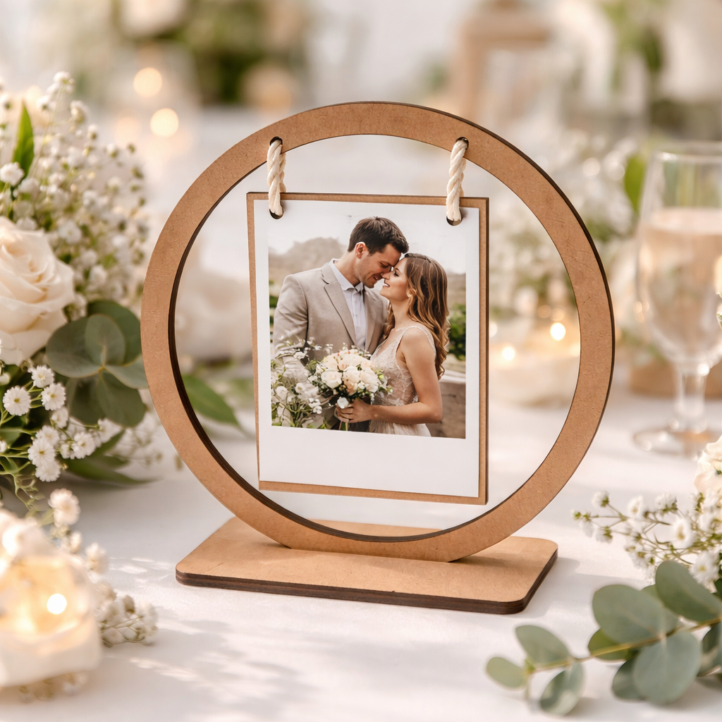 50 Arranjo de Mesa para Casamento Porta Retrato Decorativo Lembrança de Festa Formatura Aniversario Lembrancinha em MDF