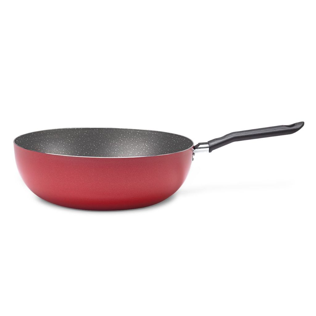 Wok Brinox Ceramic Life Naturalle Ø28cm 4,1L Vermelho Garlic