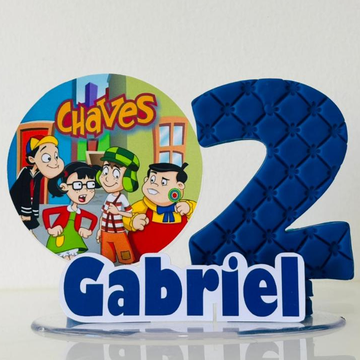 Decoração Festa / Vela Aniversário Biscuit / Topo de Bolo / Turma do Chaves / Vela cenário / Vela Com Nome