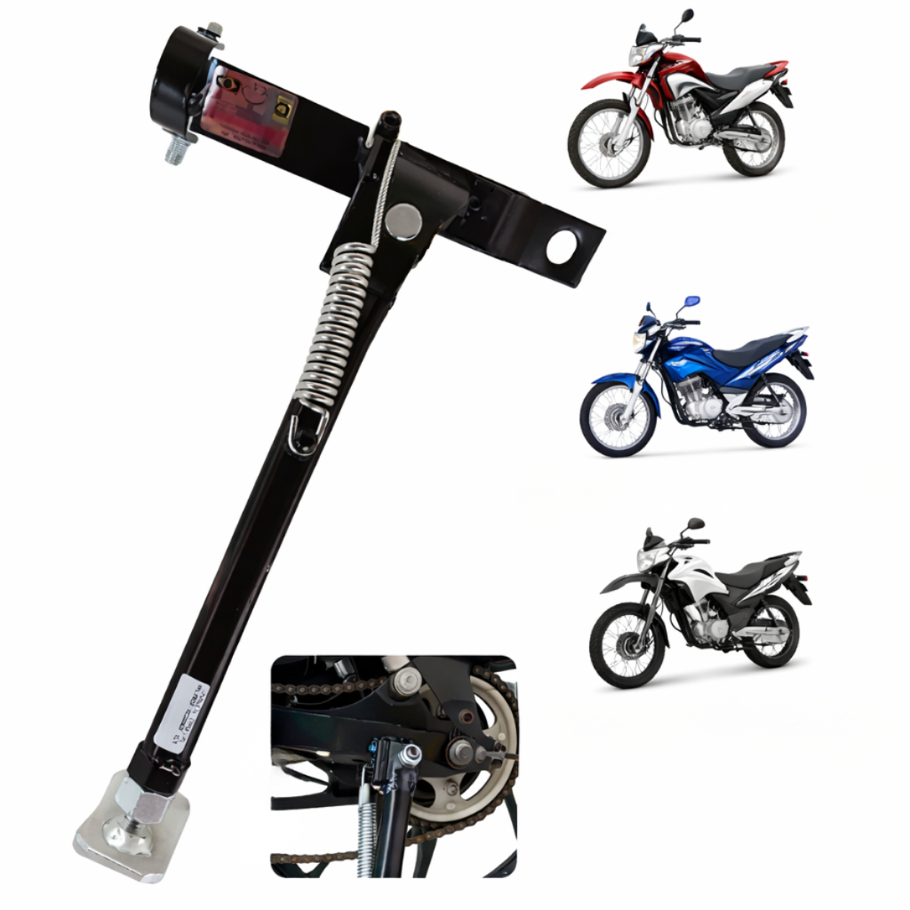 Cavalete Lateral Pezão Regulável Bros Tornado Fazer 250 Falcon XRE 190/300 Balança Quadrada