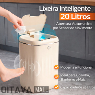 Lixeira Inteligente Com Sensor Automático 20 Litros Smart em Oferta na Shopee