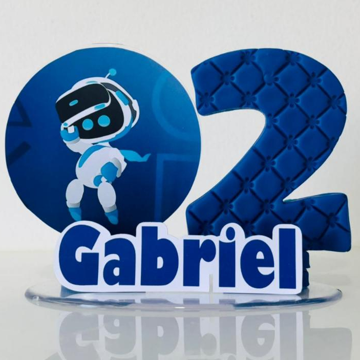 Decoração Festa / Vela Aniversário Biscuit / Topo de Bolo / Vela Astrobot / Vela Cenário simples / Vela Com Nome em Oferta na Shopee