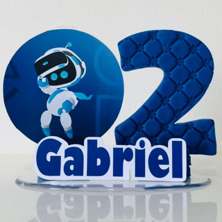 Decoração Festa / Vela Aniversário Biscuit / Topo de Bolo / Vela Astrobot / Vela Cenário simples / Vela Com Nome em Oferta na Shopee