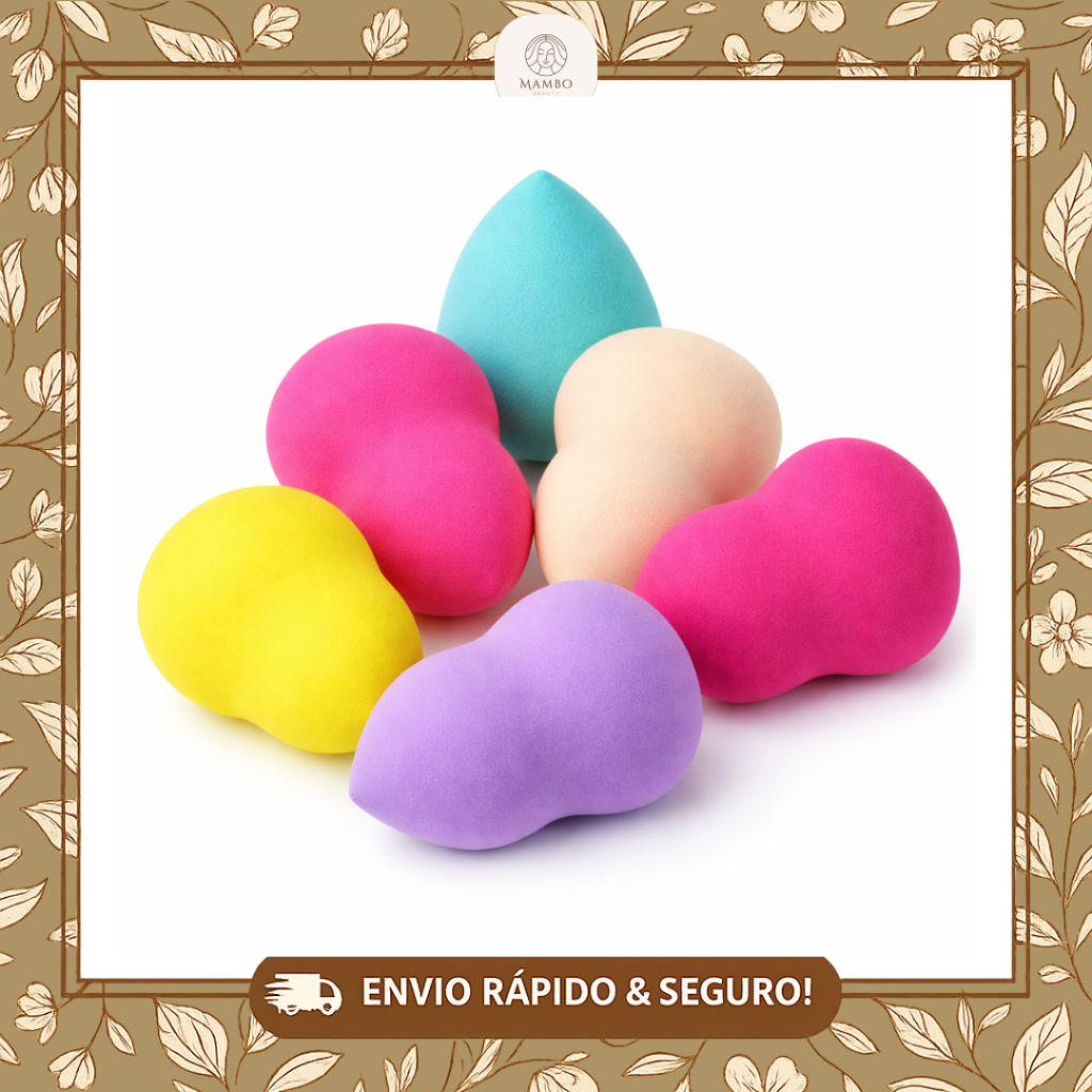 KIT 1/2/6/12 unidades Esponja Para Maquiagem/Esponja de Rosto Facial Maquiagem Base e Corretivo