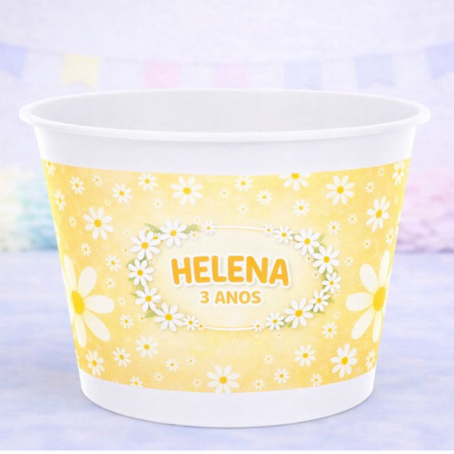 Adesivo Personalizado para Balde de Pipoca 1,5L – Qualquer Tema | Festa Infantil