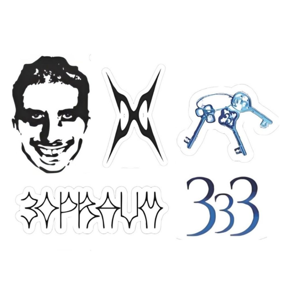 Pack 5 Adesivos Álbum XTRanho Matuê – Stickers Premium 90s Trap Rap para Celular, Notebook e Skate
