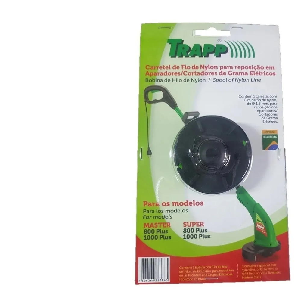 Carretel Com Nylon Trapp Master/Super 800/1000 Plus