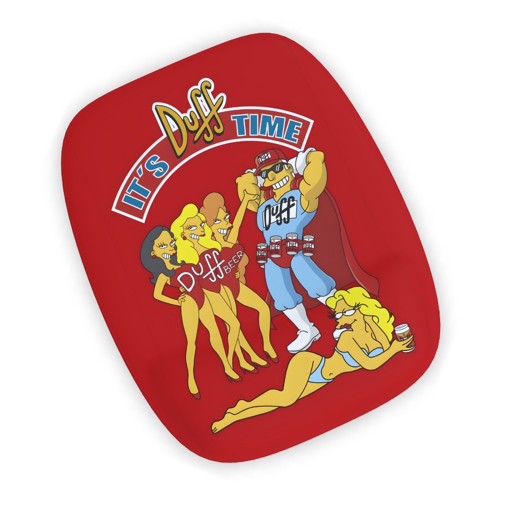 Mousepad Com Apoio de Pulso It's Duff Time Simpsons Duffman Ergonômico Premium Geek