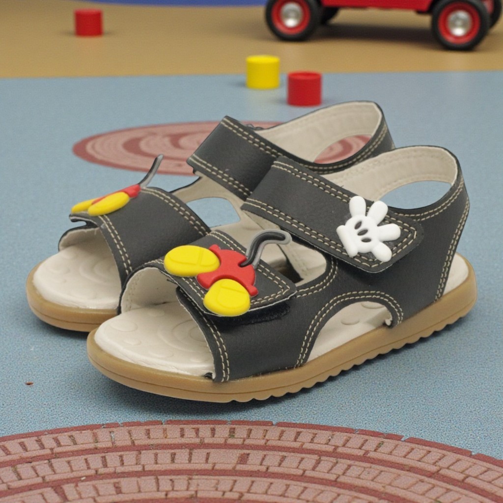 Sandália Papete Infantil Bebê Menino Calce Fácil Velcro Antiderrapante