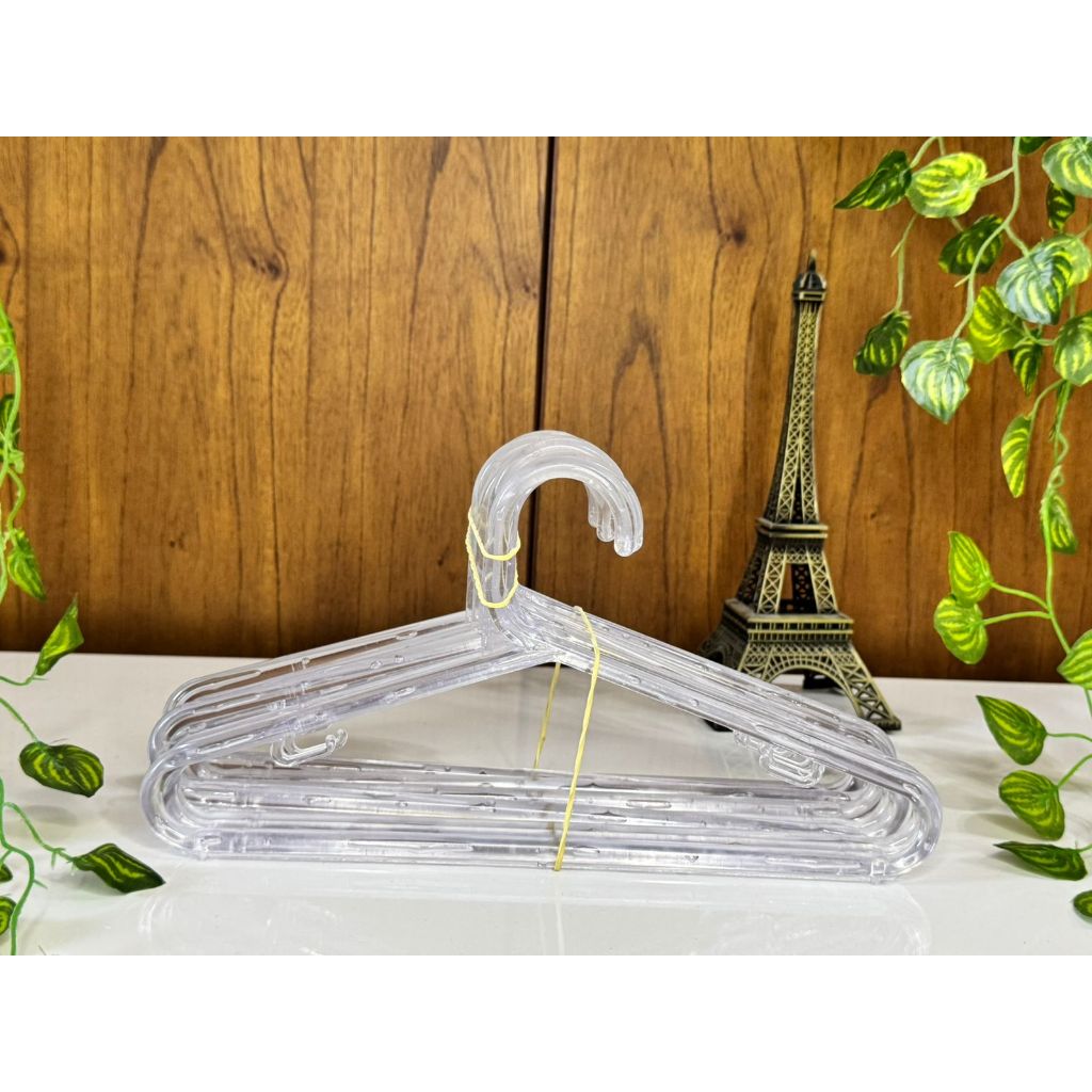 Kit 10 Cabides Infantis Reforçado Acrílico Transparente Conjunto organizador