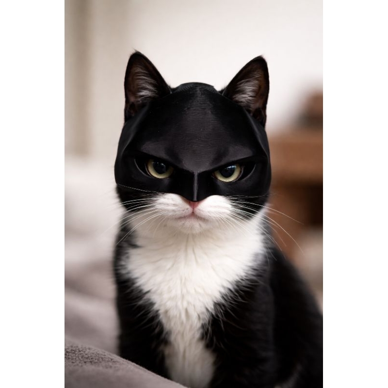 Máscara para gatos inspirado no Batman ( Batcat)
