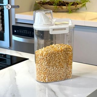 Pote Hermético com Copo Medidor Branco 2,5 Litros Ela Decora em Oferta na Shopee