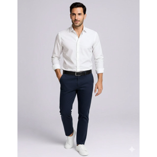 Calça Masculina Sarja Slim Fit C Lycra Várias Cores em Oferta na Shopee