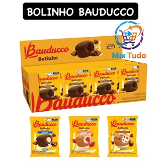 Bolinho Chocolate Morango Baunilha Bauducco Caixa com 16un 40g Lanche Escolar em Oferta na Shopee