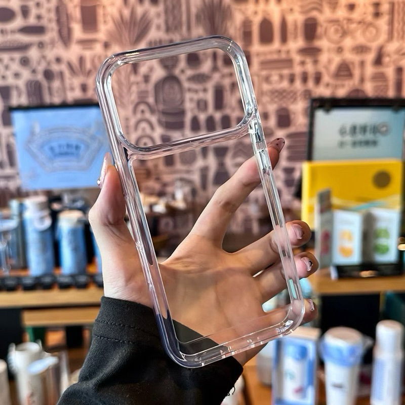 Capa Capinha Transparente Acrílica Rígida Anti-Impacto Premium c/ Proteção de Câmera iPhones