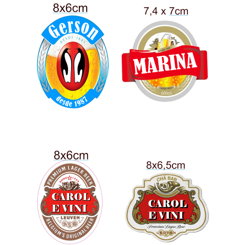 Rótulo  long neck 250ml - Personalizado- adesivo escrita personalizada-Rotulo cerveja personalizada